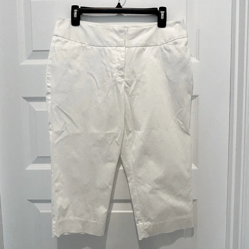 Worthington Cropped Pants White Size 8